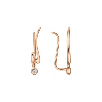 Ohrhänger aus Rotgold 585° mit Zirkonia 