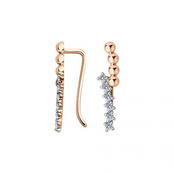 Ohrhänger aus Rotgold 585° mit Zirkonia 