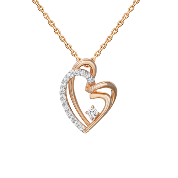 Anhänger aus Rotgold 585 mit Zirkonia 