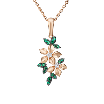 Anhänger aus Rotgold 585 mit Zirkonia 