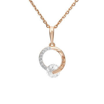 Anhänger aus Rotgold 585° mit Zirkonia 