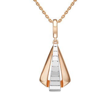 Pendant in red, white and yellow gold of 585 assay value 