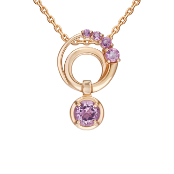 Anhänger aus Rotgold 585° mit Amethyst 