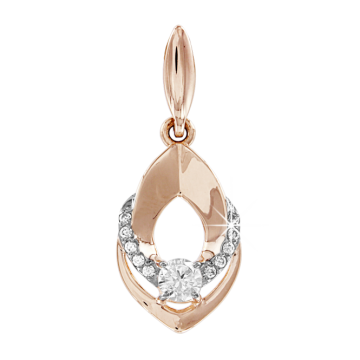 Anhänger aus Rotgold 585 mit Zirkonia 