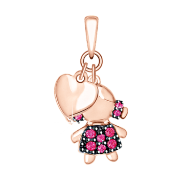 Anhänger aus Rotgold 585 mit Zirkonia 