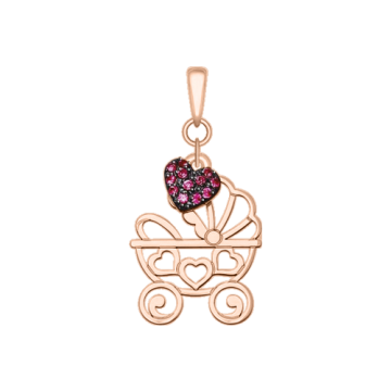 Anhänger aus Rotgold 585 mit Zirkonia 