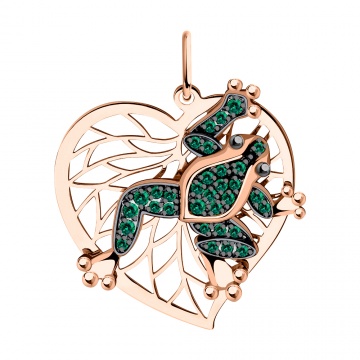 Anhänger aus Rotgold 585 mit Zirkonia 