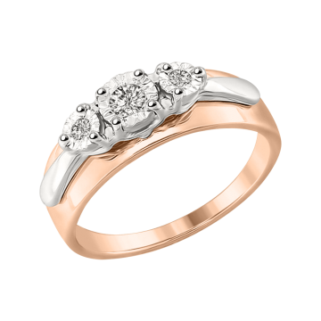 Damenring aus Rot/ Weißgold 585° mit Brillanten 