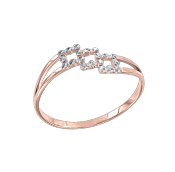 Rotgold 585° Damenring 