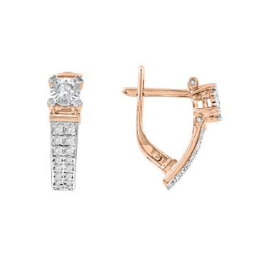 Ohrringe aus Rotgold 585° mit Brillanten 