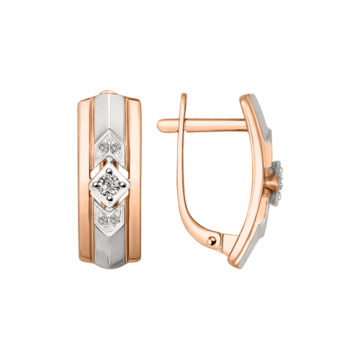 Ohrringe aus Rot/ Weißgold 585° mit Brillanten 