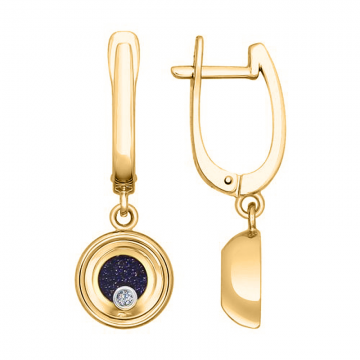 Ohrringe aus Gelbgold 585° mit Brillanten 