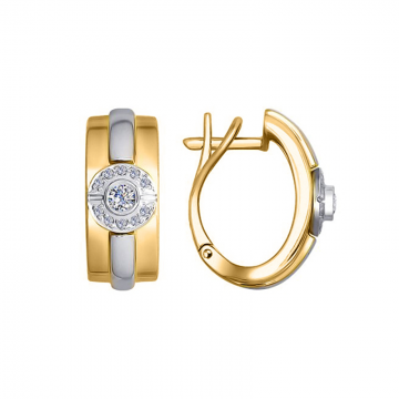 Ohrringe aus Gelbgold 585° mit Brillanten 