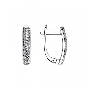 Weißgold 585° Ohrringe mit Brillanten 