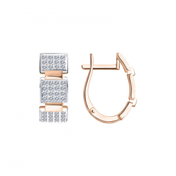 Ohrringe aus Rotgold 585° mit Brillanten 