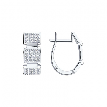 Weißgold 585° Ohrringe mit Brillanten 