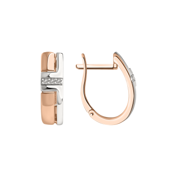 Ohrringe aus Rot/ Weißgold 585° mit Brillanten 