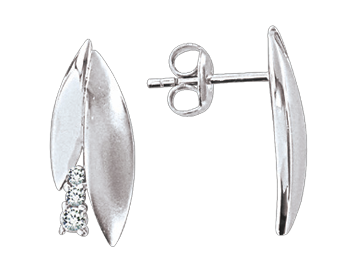 Серебряные серьги 925 пробы, вставка Циркон 