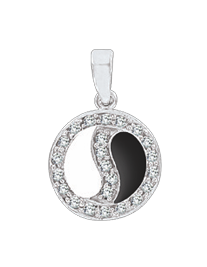 Серебряная подвеска 925 пробы с фианитами 