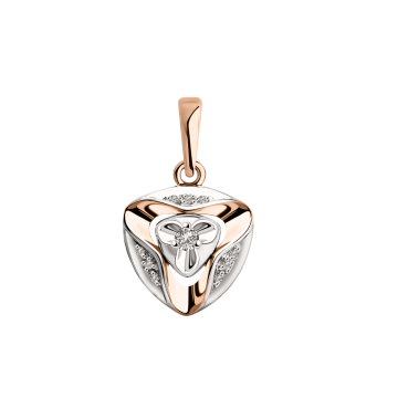 Anhänger aus Rotgold 585° mit Brillanten 