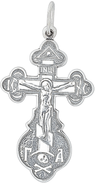 Подвеска крестик серебряный 925 пробы 