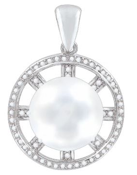 Sterling Silber Anhänger 925er mit echte Perlen, Zirkonia 