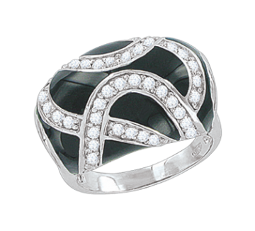 Damen-ring aus 925er Sterling Silber mit Zirkonia 