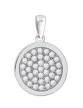 Серебряная подвеска 925 пробы. Вставка: Фианиты 