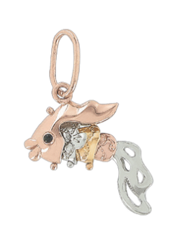 Anhänger aus Rot/ Weiß/ Gelbgold 585° 