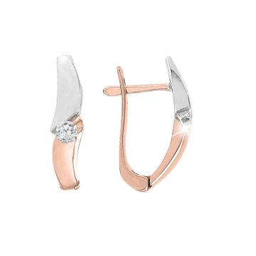 Ohrringe aus Rot/ Weißgold 585° mit Brillanten 