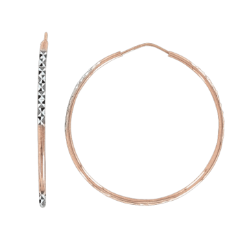 Earrings in red gold of 585 assay value 