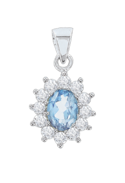 Anhänger 925er Sterling Silber mit Zirkonia 