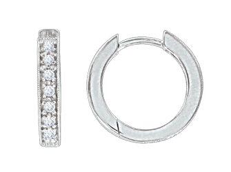 Creolen aus 925er Sterling Silber mit Zirkonia 