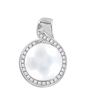 Anhänger 925er Sterling Silber mit Perlen, Zirkonia 