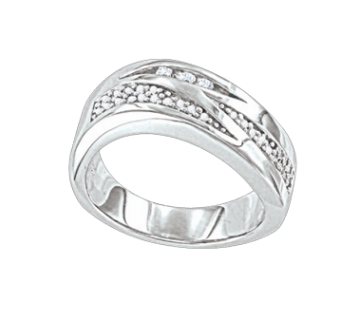 Damen-ring aus 925er Sterling Silber mit Zirkonia 