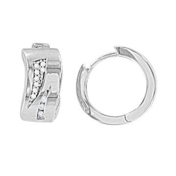 Creolen aus 925er Sterling Silber mit Zirkonia 