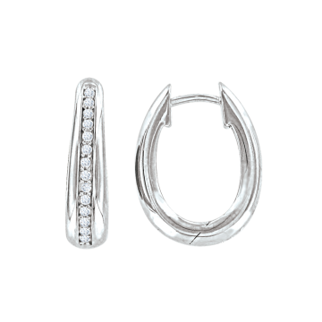 Creolen aus 925er Sterling Silber mit Zirkonia 