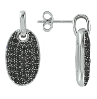 Ohrstecker aus 925er Sterling Silber mit schwarzem Zirkonia 