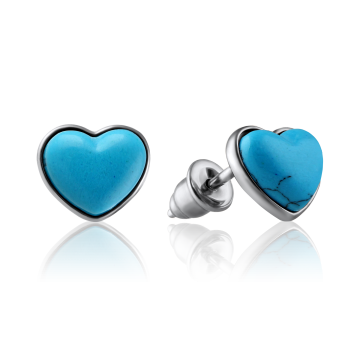 Ohrstecker aus Silber 925° mit Türkis 