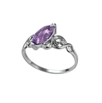 Damen-ring aus 925er Sterling Silber mit Amethyst 