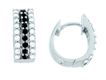 Creolen aus 925er Sterling Silber mit Zirkonia 