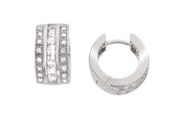 Creolen aus 925er Sterling Silber mit Zirkonia 