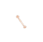 Пирсинг для Носа из красного Золота 585 пробы 