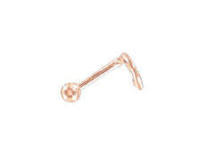 Пирсинг для Носа из красного Золота 585 пробы 