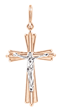 Kreuzanhänger aus Rotgold 585 