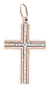 Kreuz Anhänger aus Rotgold 585° 