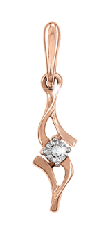 Anhänger aus Rotgold 585° mit Brillanten 