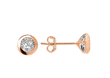 Ohrstecker aus Rotgold 585° mit Zirkonia 