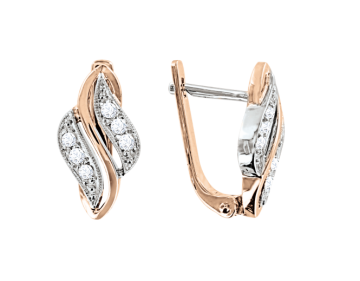 Ohrringe aus Rot/ Weißgold 585° mit Brillanten 