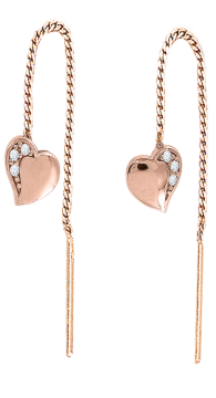 Ohrhänger aus Rotgold 585° mit Zirkonia 